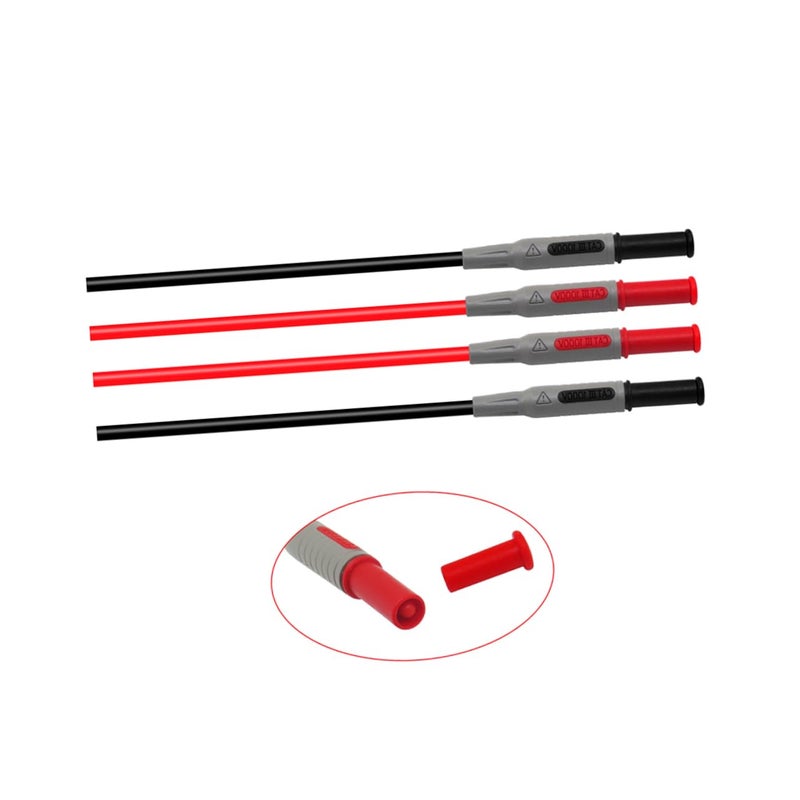 Multimeter Test Leads Alligator Clips Electrical Probe Kit with 2 Pcs Wire Probes - Image 2